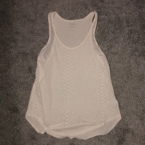 Express White snake skin racer tank top TBD B